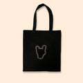 Tote Bag in Tela Ricamata a Mano – TIÈ & Mano con Corna