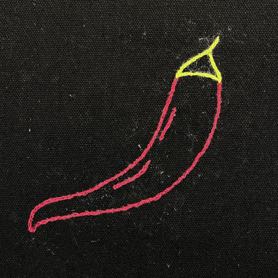 Tote Bag in Tela Ricamata a Mano – KTM & Peperoncino