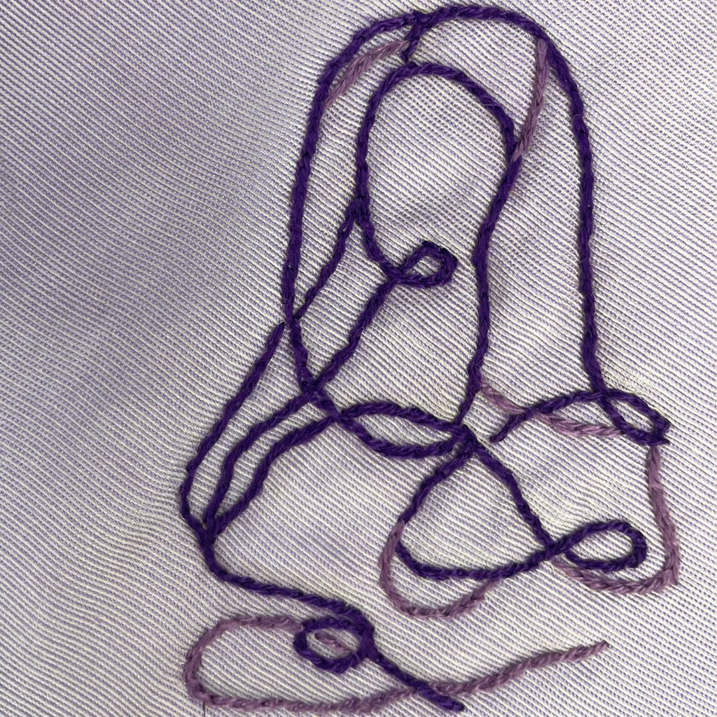 Cravatta ricamata a mano – Monalisa