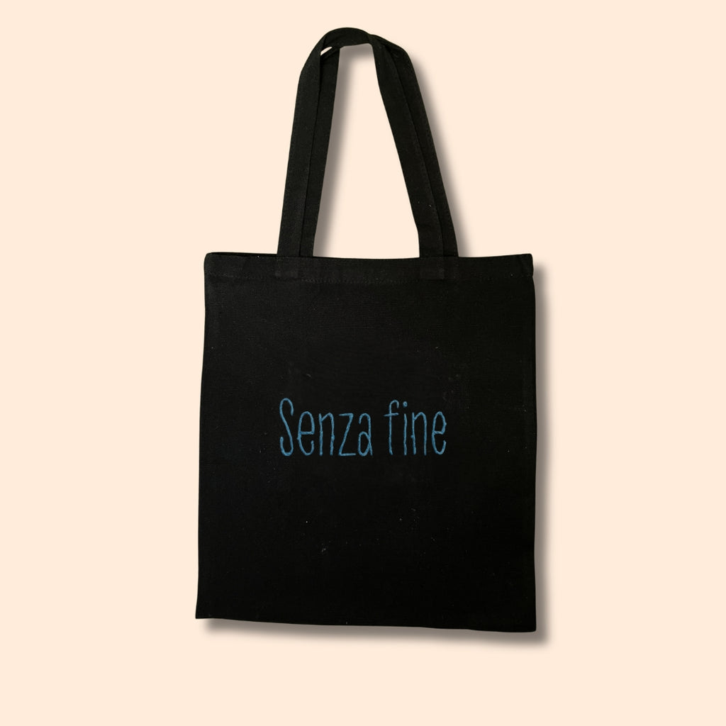 Tote Bag in Tela Ricamata a Mano – Ciao Gino - Limited Edition